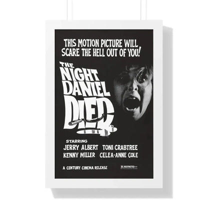 THE NIGHT DANIEL DIED (BLOOD STALKERS) 1976 - Framed Movie Poster 16″ x 24″ White - The Sticker Space