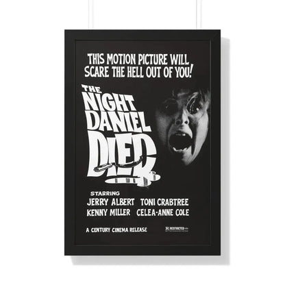 THE NIGHT DANIEL DIED (BLOOD STALKERS) 1976 - Framed Movie Poster 20" x 30" Black - The Sticker Space
