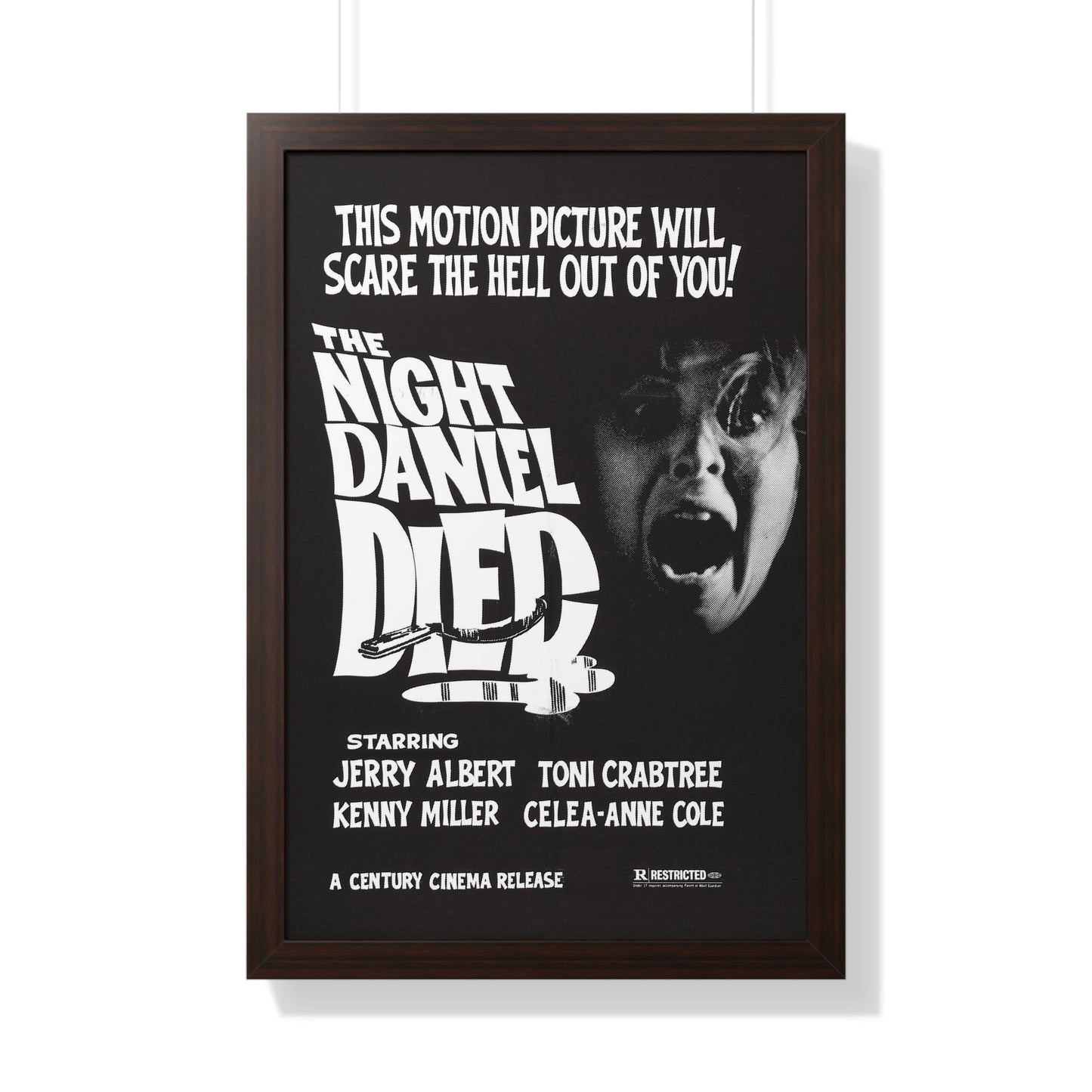 THE NIGHT DANIEL DIED (BLOOD STALKERS) 1976 - Framed Movie Poster-20" x 30"-The Sticker Space