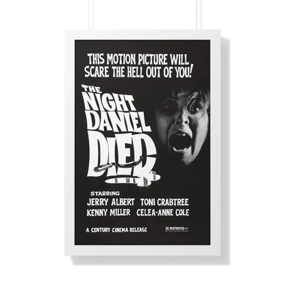 THE NIGHT DANIEL DIED (BLOOD STALKERS) 1976 - Framed Movie Poster 20" x 30" White - The Sticker Space