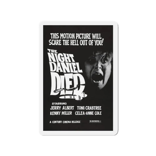 THE NIGHT DANIEL DIED (BLOOD STALKERS) 1976 Movie Poster - Refrigerator Magnet 2 Inch Die-Cut - The Sticker Space