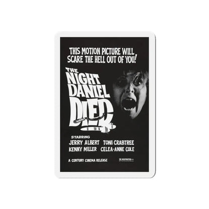 THE NIGHT DANIEL DIED (BLOOD STALKERS) 1976 Movie Poster - Refrigerator Magnet 3 Inch Die-Cut - The Sticker Space