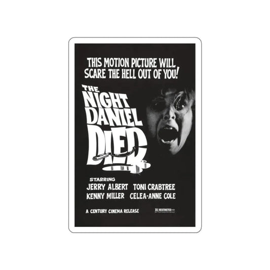 THE NIGHT DANIEL DIED (BLOOD STALKERS) 1976 Movie Poster STICKER Vinyl Die-Cut Decal 2 Inch - The Sticker Space