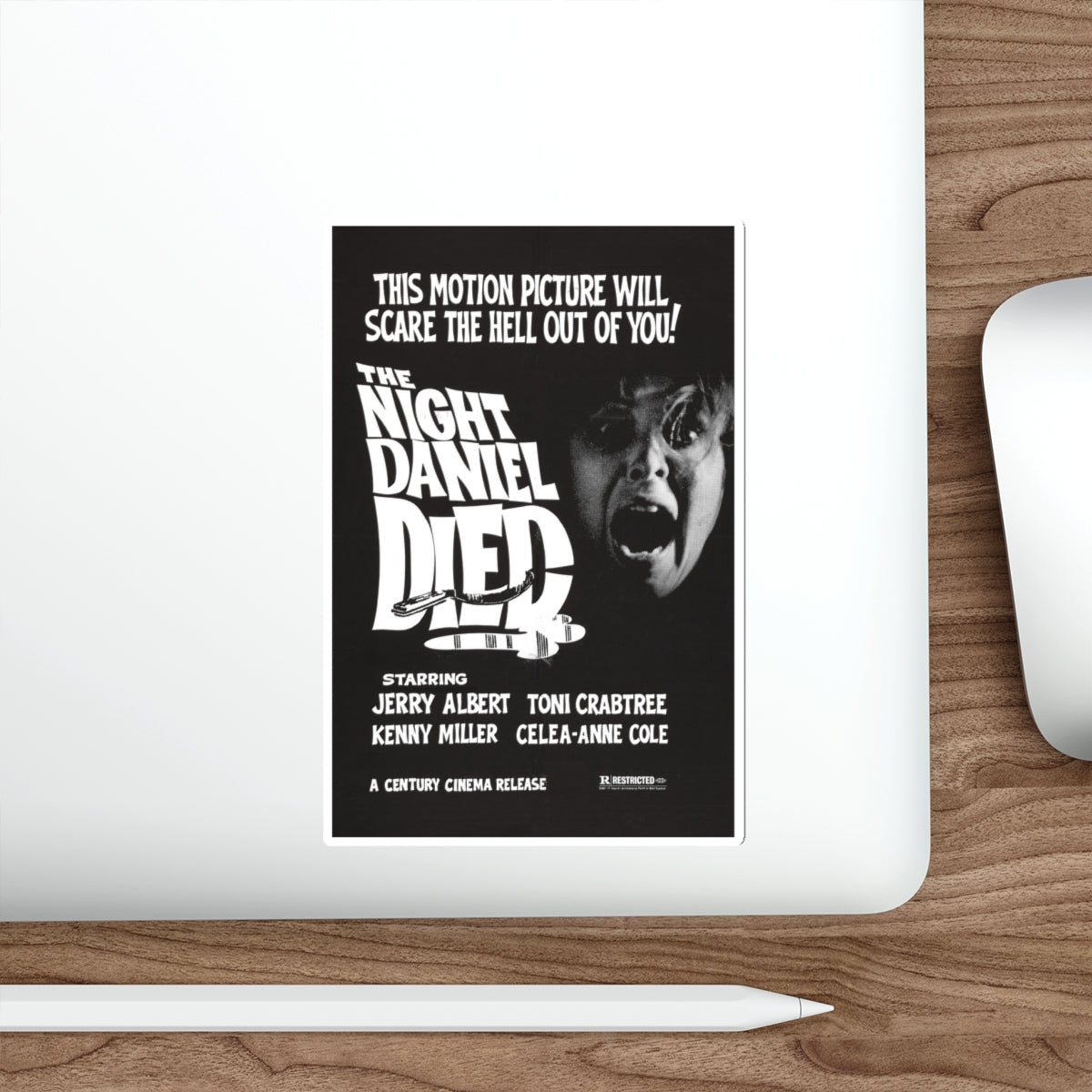 THE NIGHT DANIEL DIED (BLOOD STALKERS) 1976 Movie Poster STICKER Vinyl Die-Cut Decal-The Sticker Space