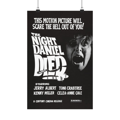 THE NIGHT DANIEL DIED (BLOOD STALKERS) 1976 - Paper Movie Poster-12″ x 18″-The Sticker Space