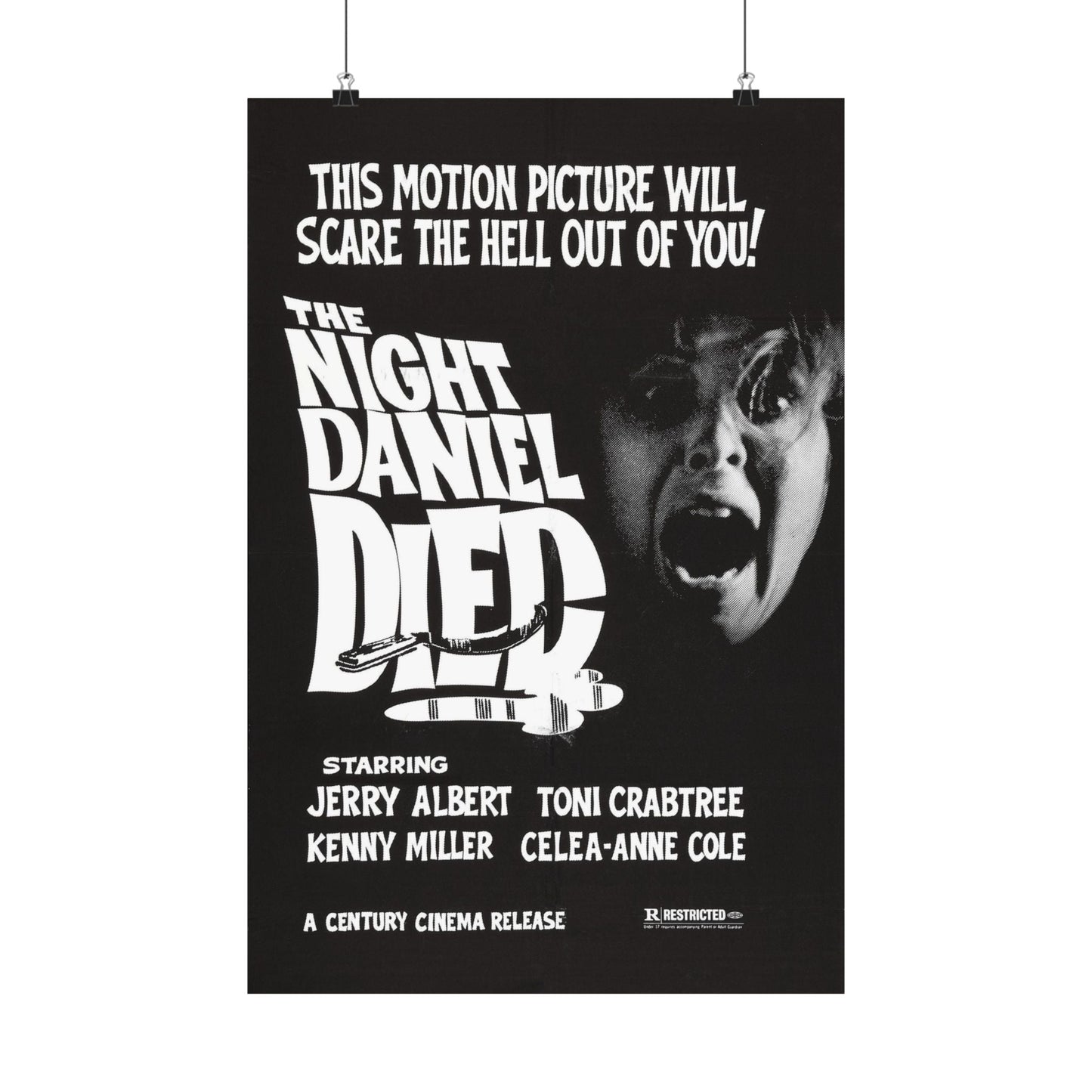 THE NIGHT DANIEL DIED (BLOOD STALKERS) 1976 - Paper Movie Poster-16″ x 24″-The Sticker Space