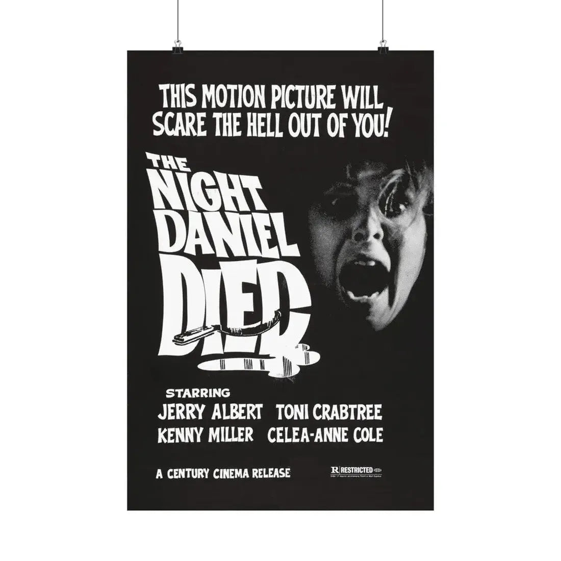 THE NIGHT DANIEL DIED (BLOOD STALKERS) 1976 - Paper Movie Poster 20″ x 30″ Matte - The Sticker Space
