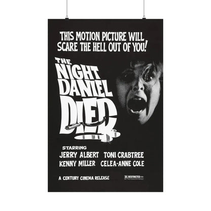 THE NIGHT DANIEL DIED (BLOOD STALKERS) 1976 - Paper Movie Poster 24″ x 36″ Matte - The Sticker Space