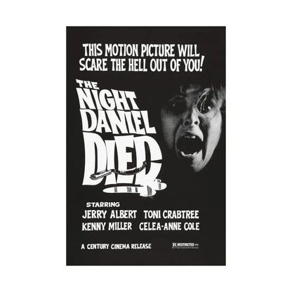 THE NIGHT DANIEL DIED (BLOOD STALKERS) 1976 - Paper Movie Poster - The Sticker Space