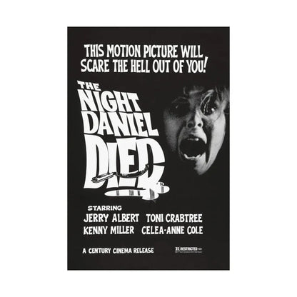 THE NIGHT DANIEL DIED (BLOOD STALKERS) 1976 - Paper Movie Poster - The Sticker Space