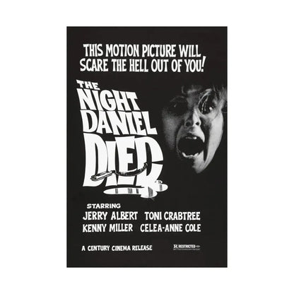THE NIGHT DANIEL DIED (BLOOD STALKERS) 1976 - Paper Movie Poster - The Sticker Space
