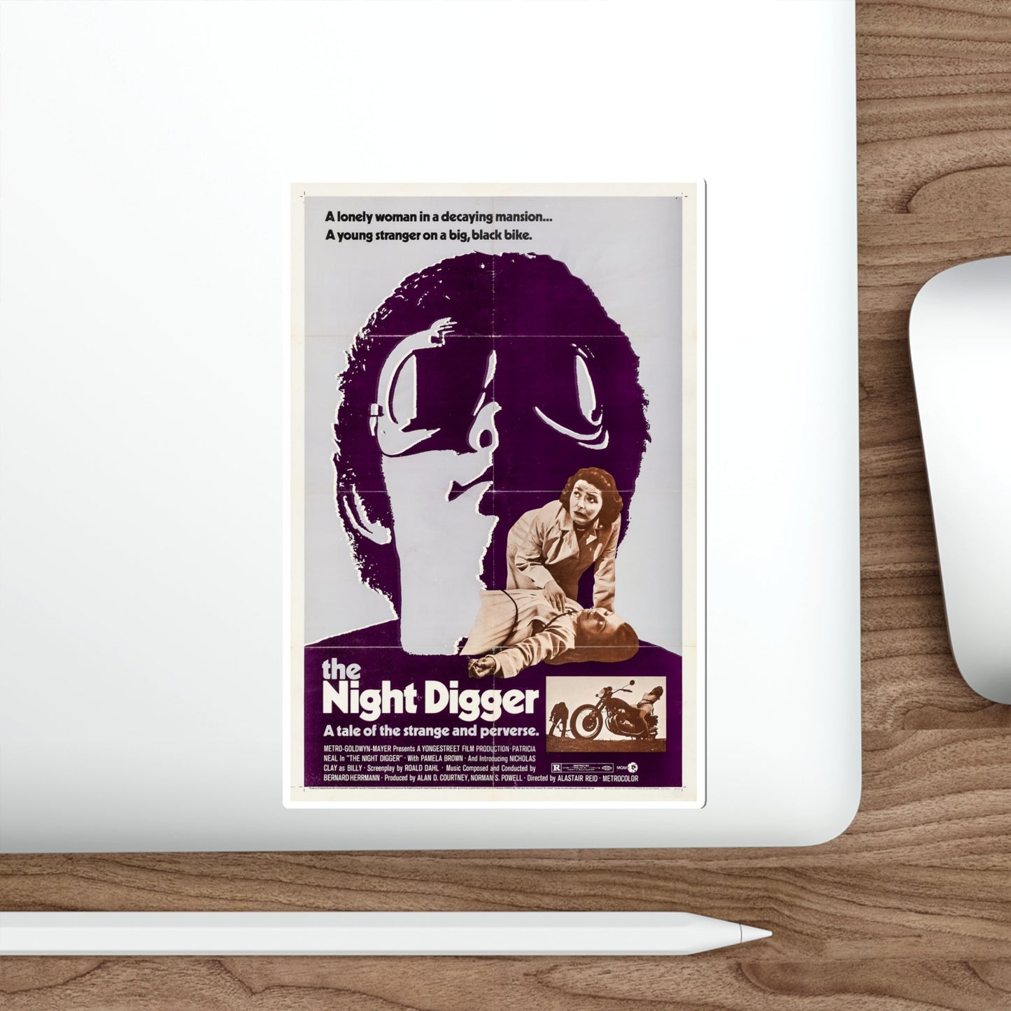 The Night Digger 1971 Movie Poster STICKER Vinyl Die-Cut Decal-The Sticker Space