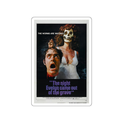 THE NIGHT EVELYN CAME OUT OF THE GRAVE 1971 Movie Poster STICKER Vinyl Die-Cut Decal-White-The Sticker Space