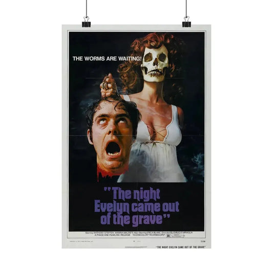 THE NIGHT EVELYN CAME OUT OF THE GRAVE 1971 - Paper Movie Poster 12″ x 18″ Matte - The Sticker Space
