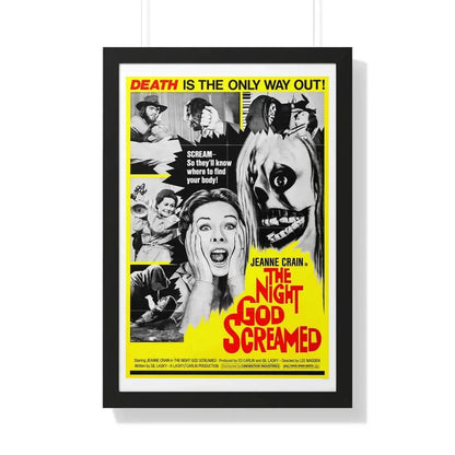 THE NIGHT GOD SCREAMED 1971 - Framed Movie Poster 20" x 30" Black - The Sticker Space