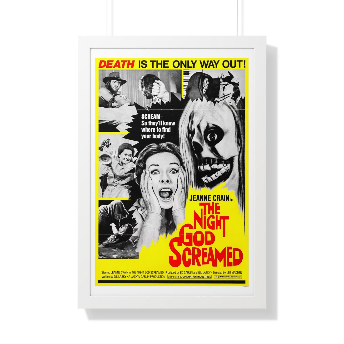 THE NIGHT GOD SCREAMED 1971 - Framed Movie Poster-20" x 30"-The Sticker Space