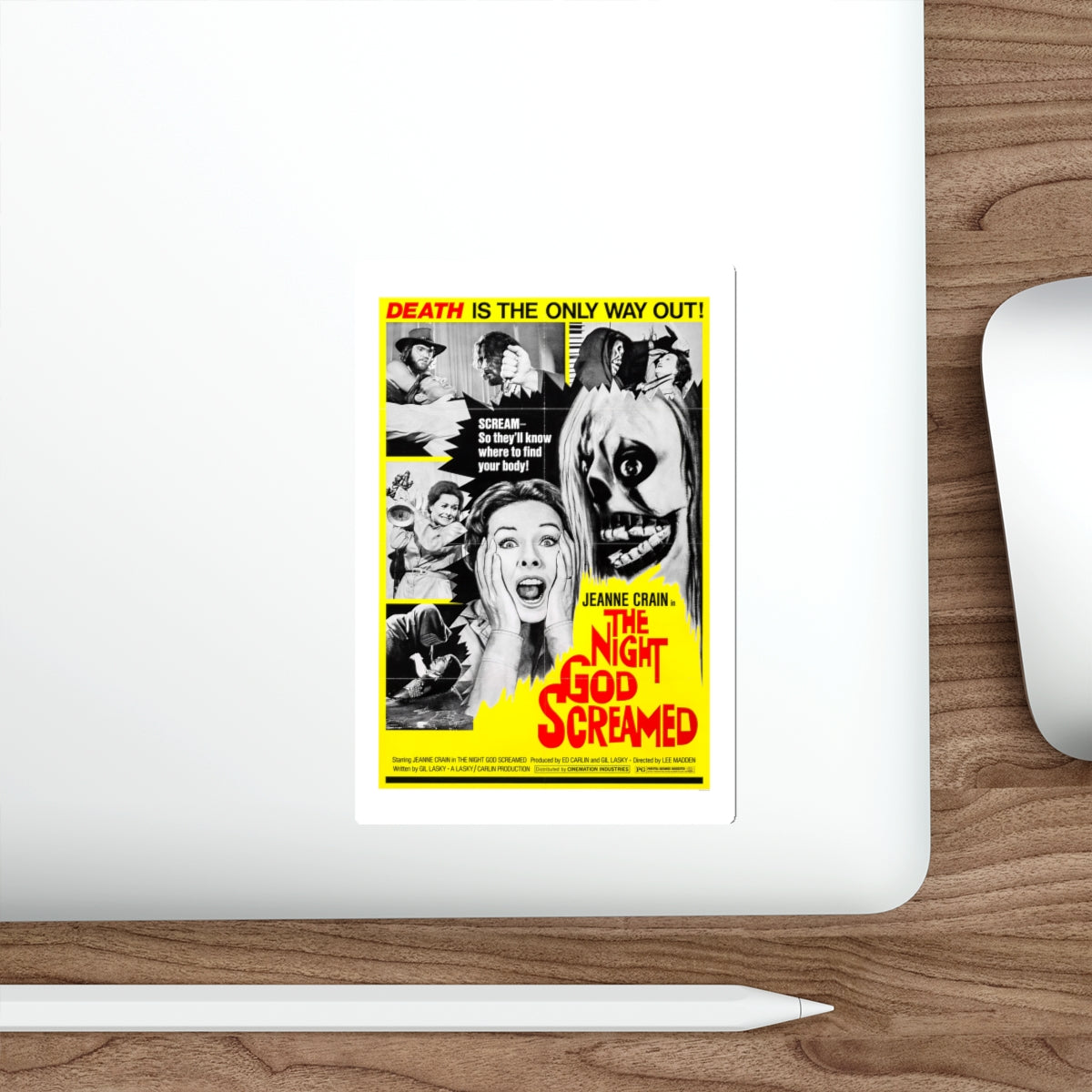 THE NIGHT GOD SCREAMED 1971 Movie Poster STICKER Vinyl Die-Cut Decal-The Sticker Space