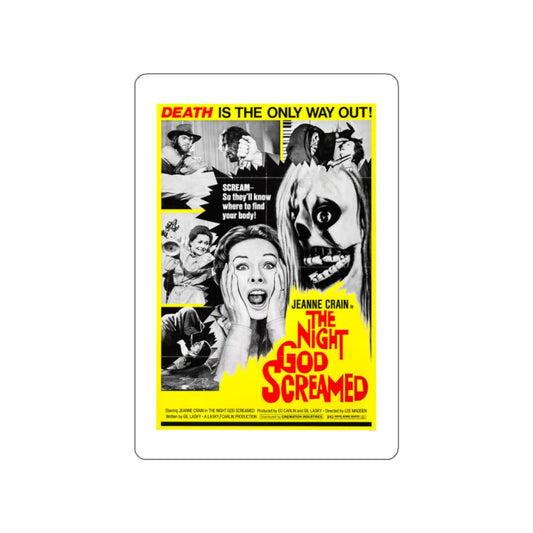 THE NIGHT GOD SCREAMED 1971 Movie Poster STICKER Vinyl Die-Cut Decal-White-The Sticker Space