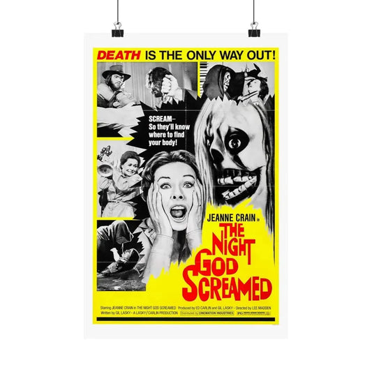 THE NIGHT GOD SCREAMED 1971 - Paper Movie Poster 12″ x 18″ Matte - The Sticker Space