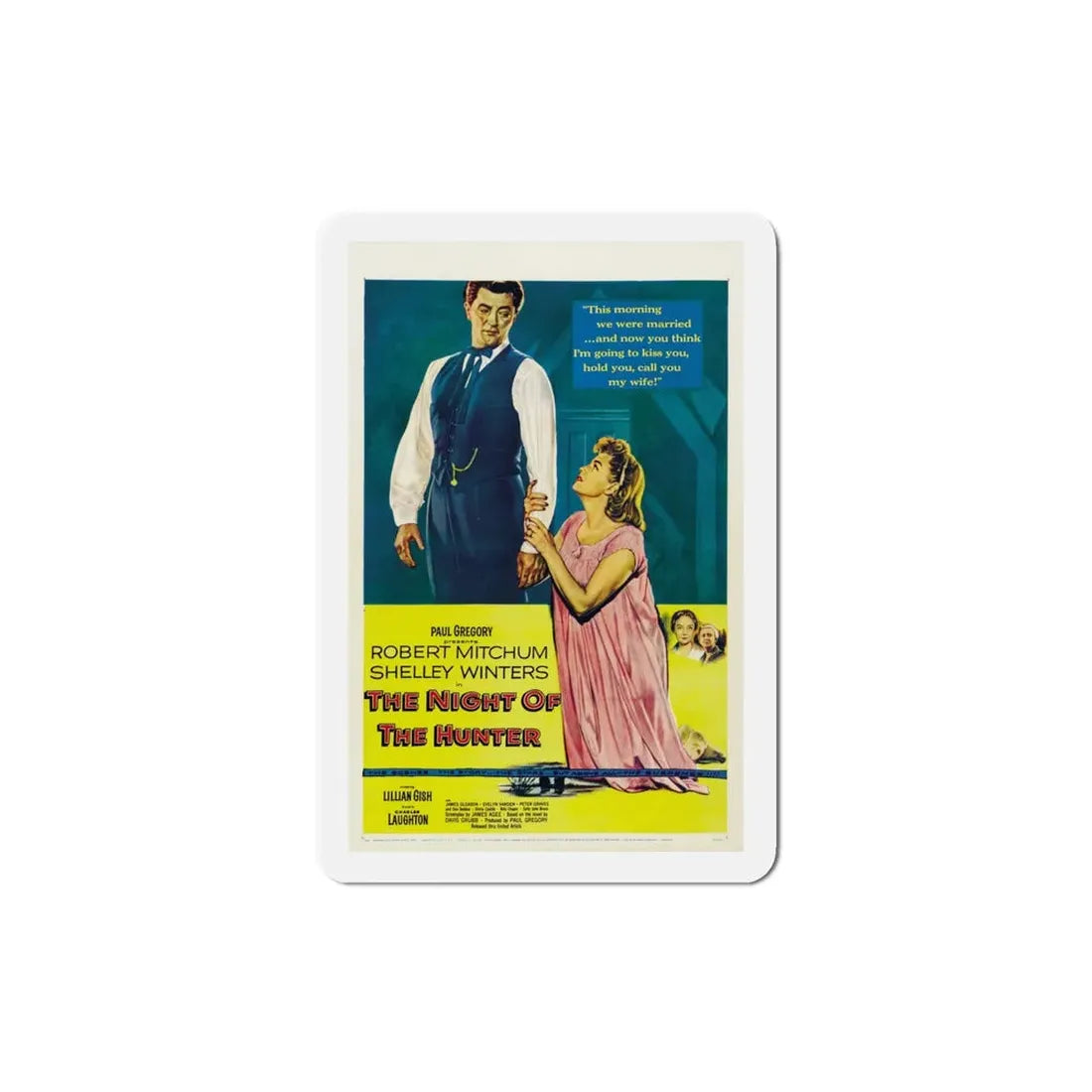 The Night of the Hunter 1955 Movie Poster Refrigerator Magnet 4 Inch - The Sticker Space
