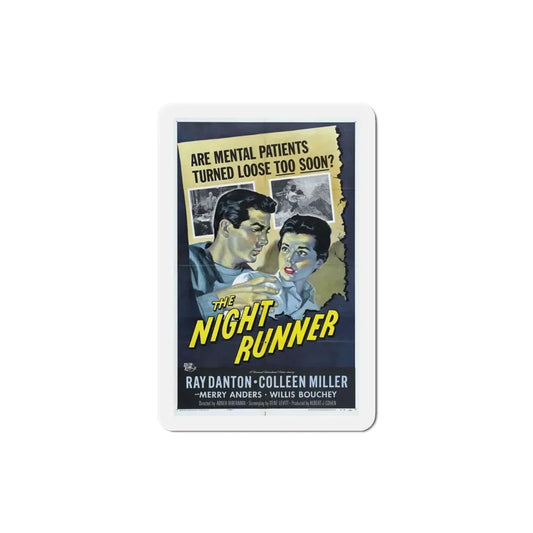 The Night Runner 1957 Movie Poster Refrigerator Magnet 4 Inch - The Sticker Space