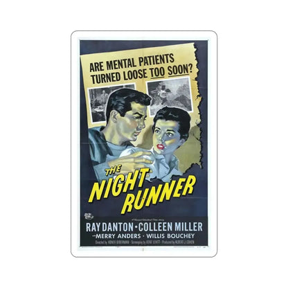The Night Runner 1957 Movie Poster STICKER Vinyl Die-Cut Decal 6 Inch - The Sticker Space