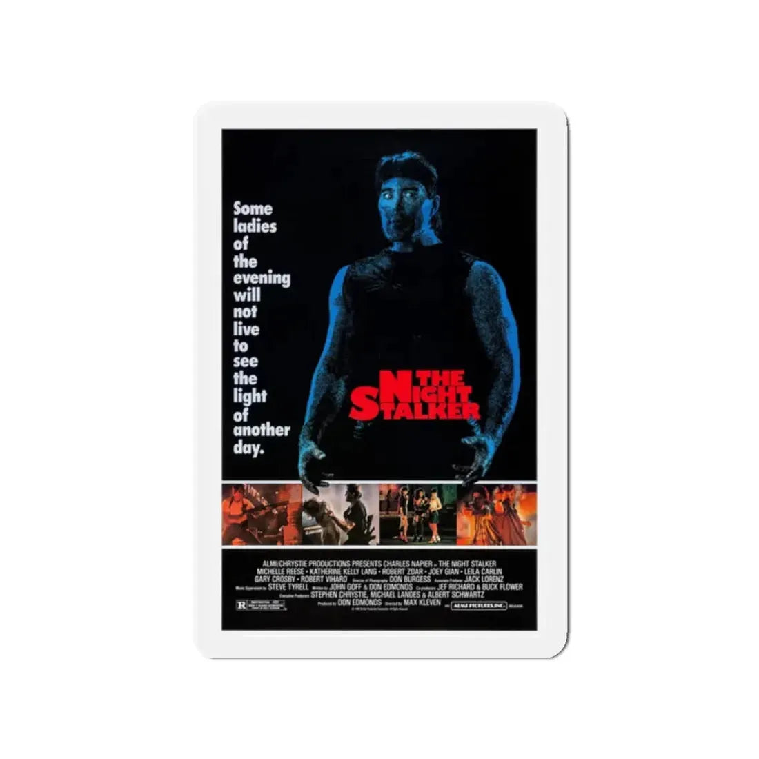 THE NIGHT STALKER 1987 Movie Poster - Refrigerator Magnet 2 Inch Die-Cut - The Sticker Space