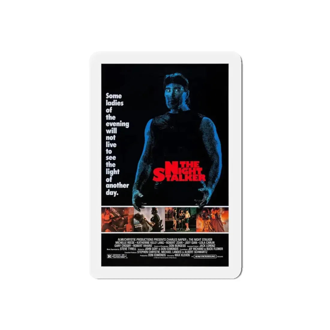 THE NIGHT STALKER 1987 Movie Poster - Refrigerator Magnet 4 Inch Die-Cut - The Sticker Space