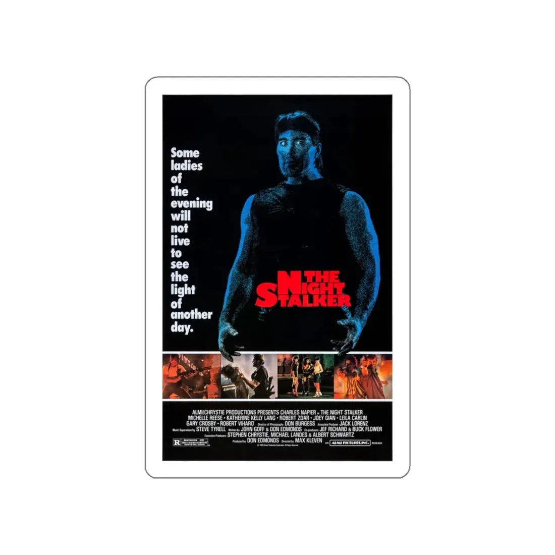 THE NIGHT STALKER 1987 Movie Poster STICKER Vinyl Die-Cut Decal 5 Inch - The Sticker Space