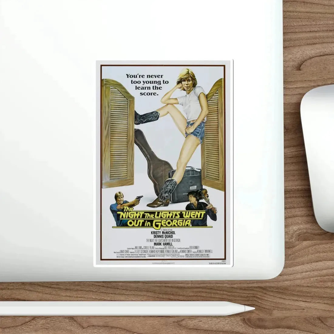 The Night the Lights Went Out in Georgia 1981 Movie Poster STICKER Vinyl Die-Cut Decal - The Sticker Space