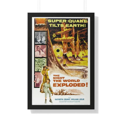 THE NIGHT THE WORLD EXPLODED 1957 - Framed Movie Poster 20" x 30" Black - The Sticker Space