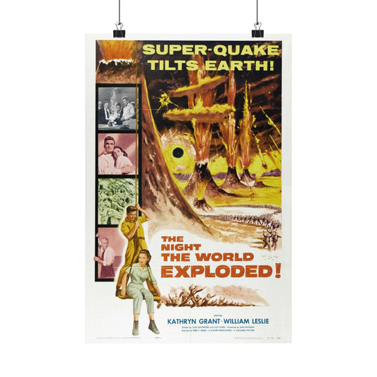 THE NIGHT THE WORLD EXPLODED 1957 - Paper Movie Poster-12″ x 18″-The Sticker Space