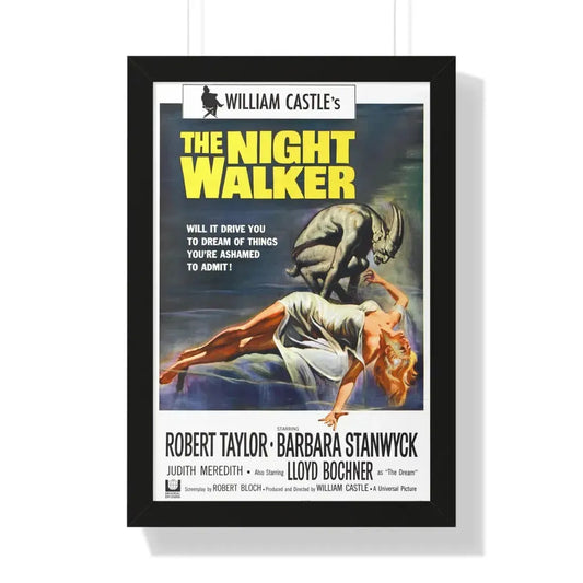 THE NIGHT WALKER 1964 - Framed Movie Poster 16″ x 24″ Black - The Sticker Space