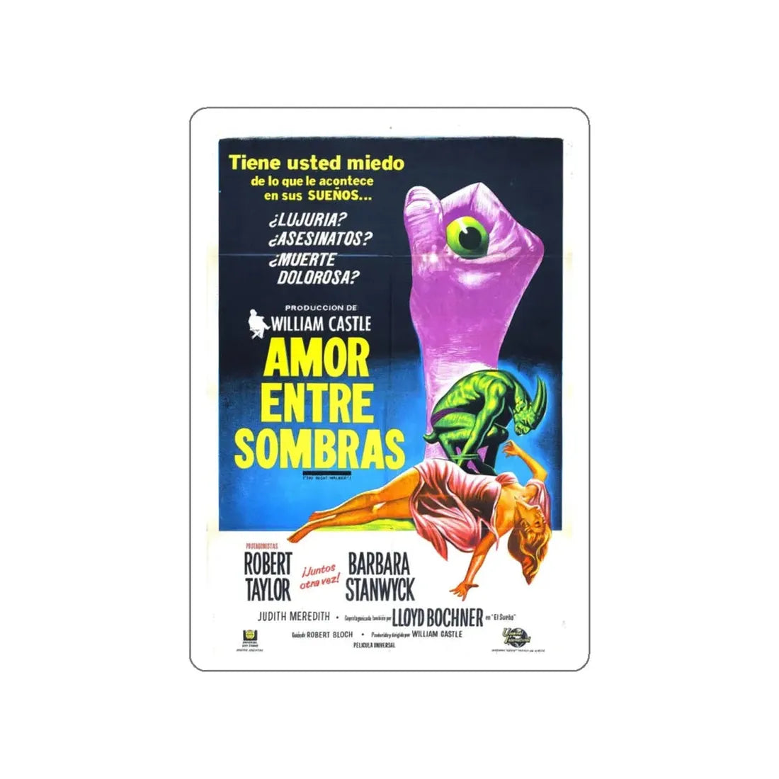 THE NIGHT WALKER (3) 1964 Movie Poster STICKER Vinyl Die-Cut Decal 5 Inch - The Sticker Space