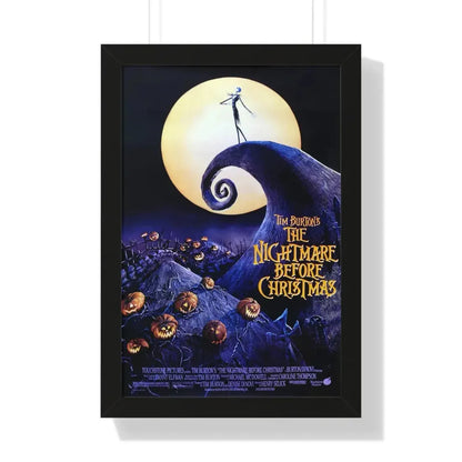 THE NIGHTMARE BEFORE CHRISTMAS 1993 - Framed Movie Poster 16″ x 24″ Black - The Sticker Space