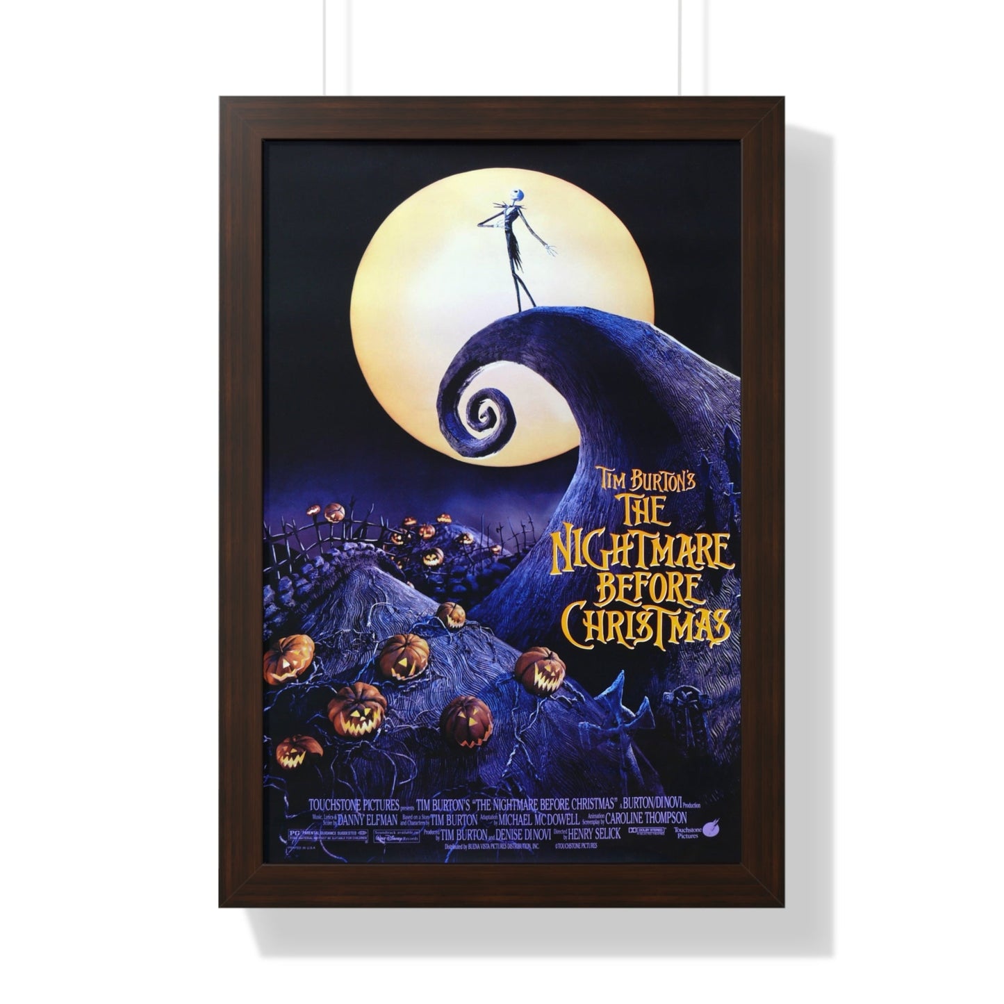 THE NIGHTMARE BEFORE CHRISTMAS 1993 - Framed Movie Poster-16″ x 24″-The Sticker Space