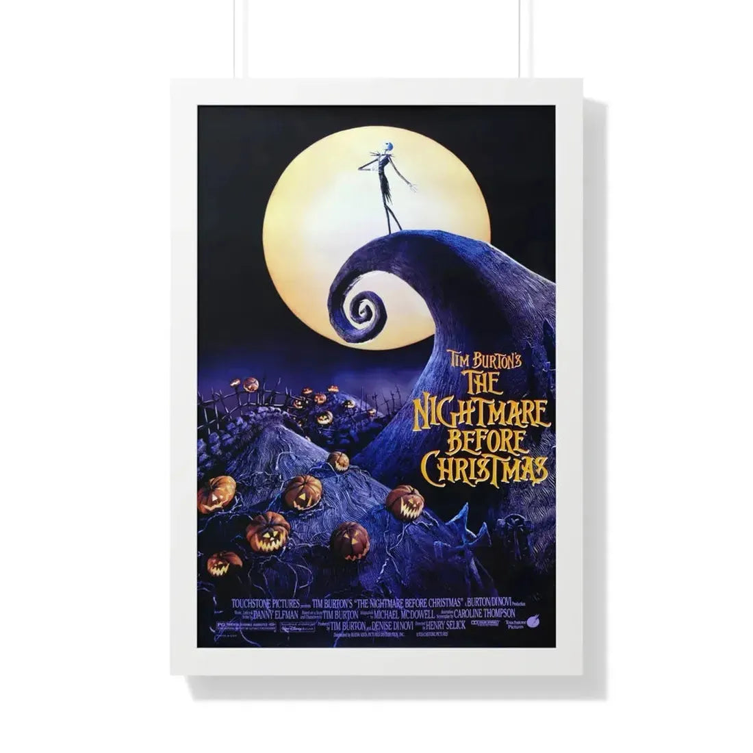 THE NIGHTMARE BEFORE CHRISTMAS 1993 - Framed Movie Poster 20" x 30" White - The Sticker Space