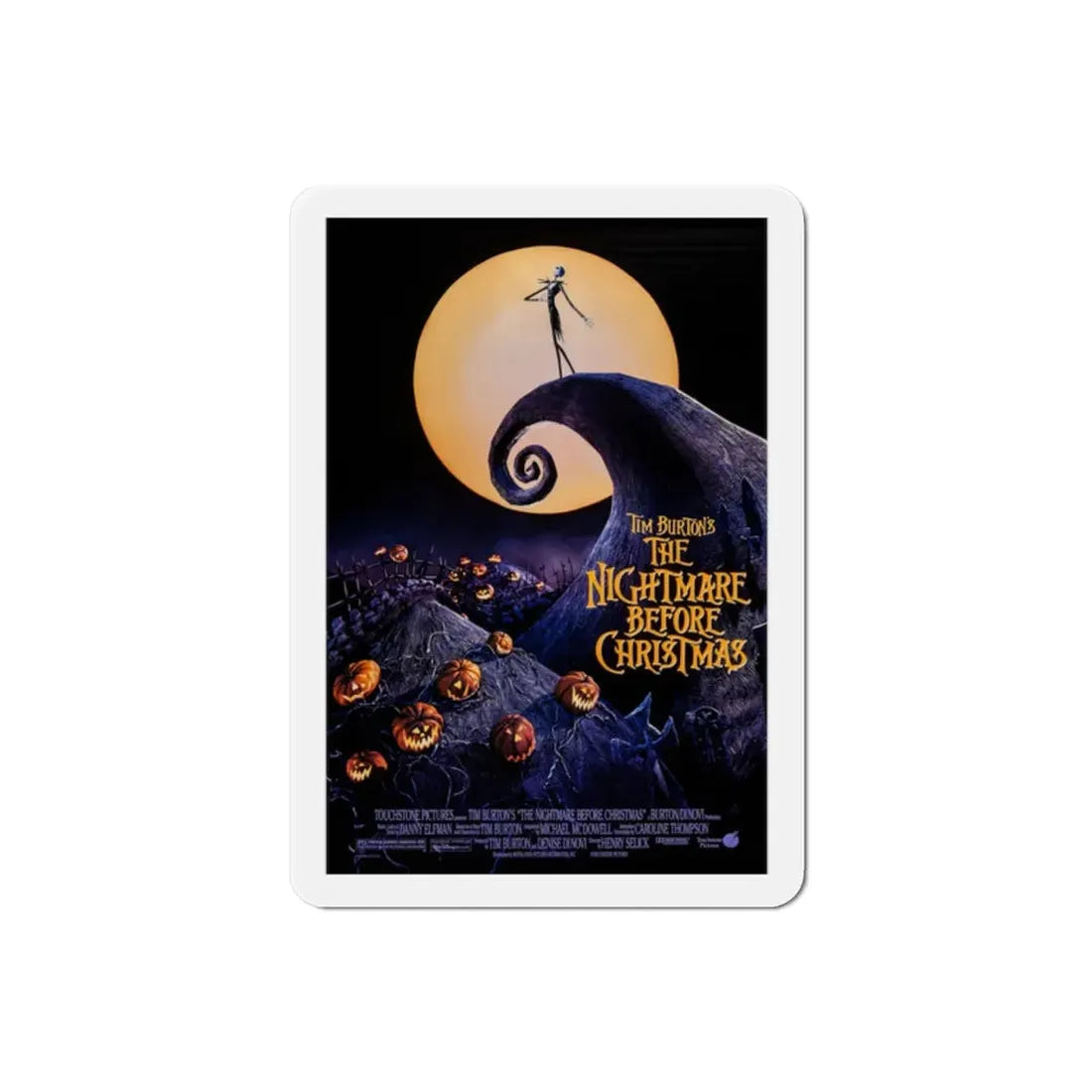 The Nightmare Before Christmas 1993 Movie Poster Refrigerator Magnet 2 Inch - The Sticker Space