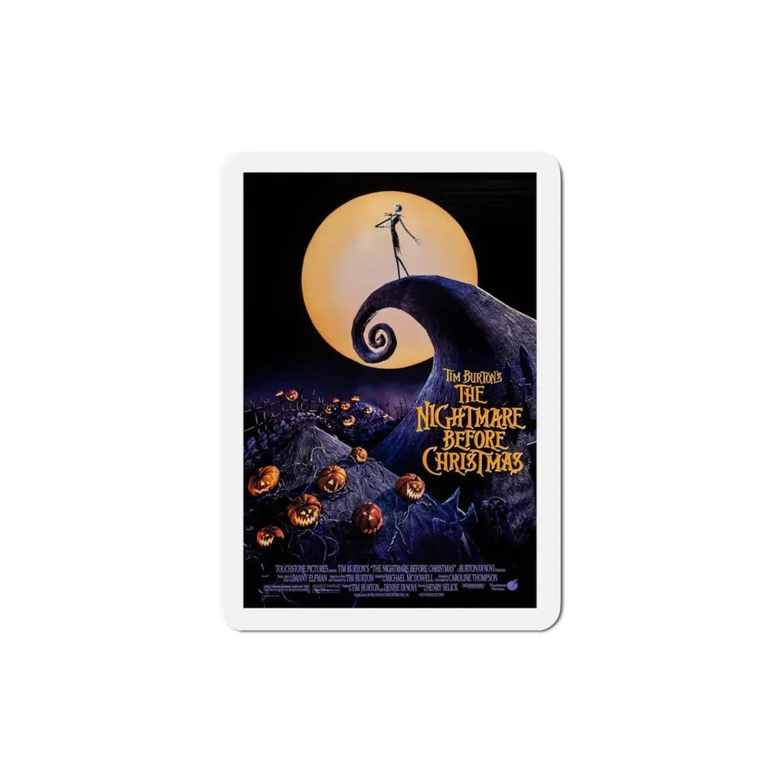 The Nightmare Before Christmas 1993 Movie Poster Refrigerator Magnet 4 Inch - The Sticker Space