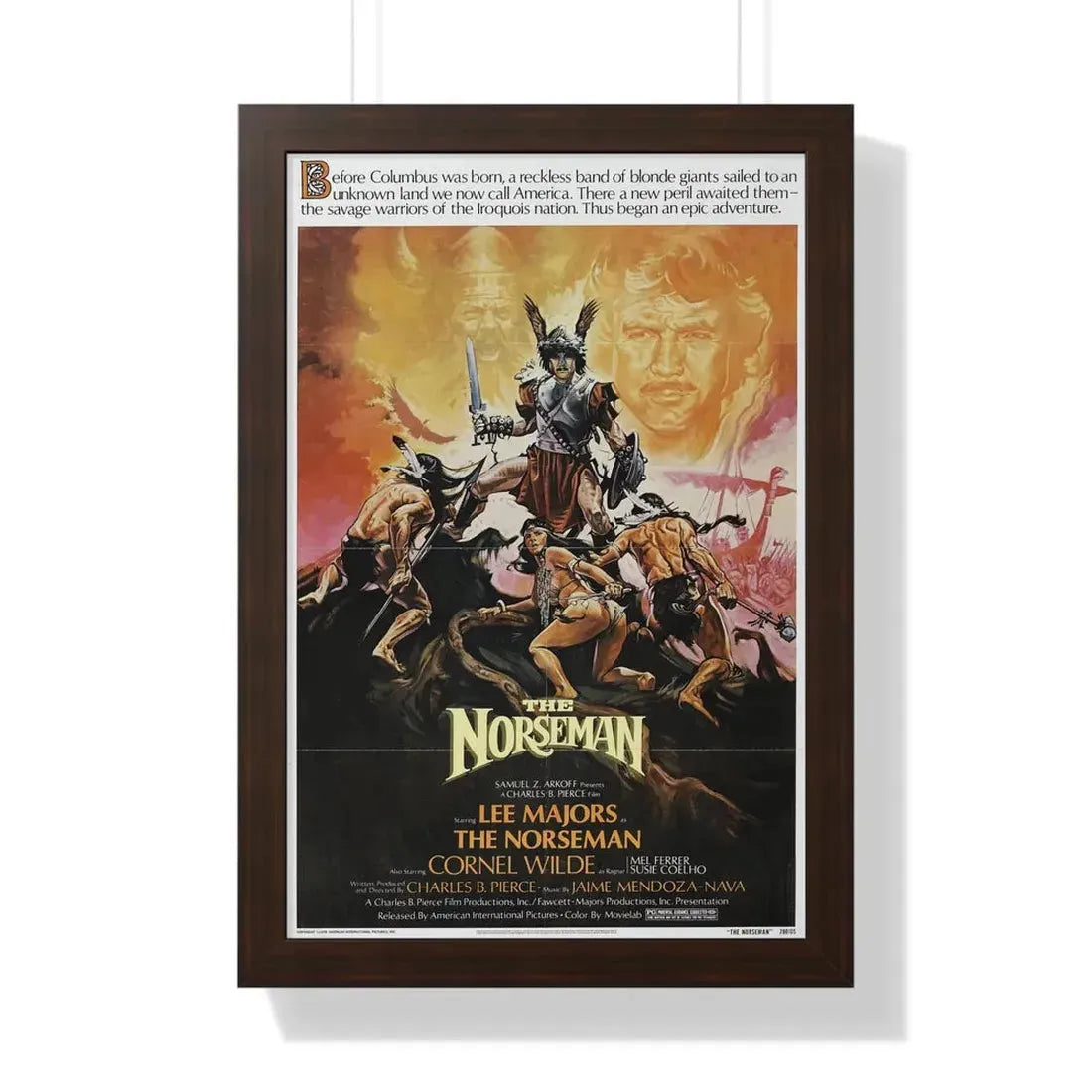 THE NORSEMAN 1978 - Framed Movie Poster 16″ x 24″ Walnut - The Sticker Space