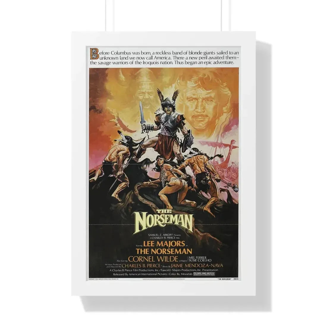 THE NORSEMAN 1978 - Framed Movie Poster 16″ x 24″ White - The Sticker Space