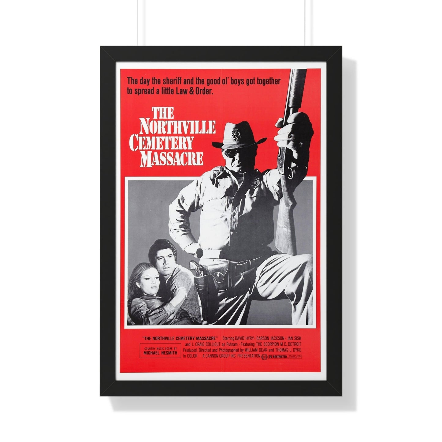 THE NORTHVILLE CEMETERY MASSACRE 1976 - Framed Movie Poster-20" x 30"-The Sticker Space