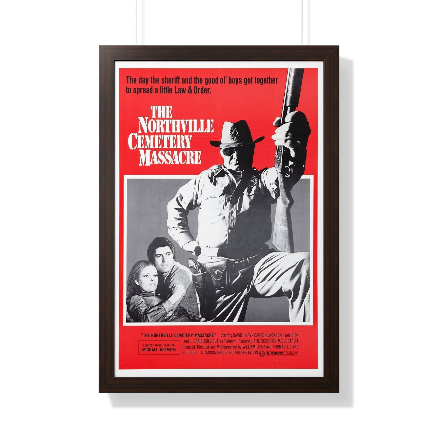 THE NORTHVILLE CEMETERY MASSACRE 1976 - Framed Movie Poster-20" x 30"-The Sticker Space