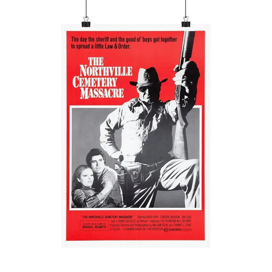 THE NORTHVILLE CEMETERY MASSACRE 1976 - Paper Movie Poster 12″ x 18″ Matte - The Sticker Space
