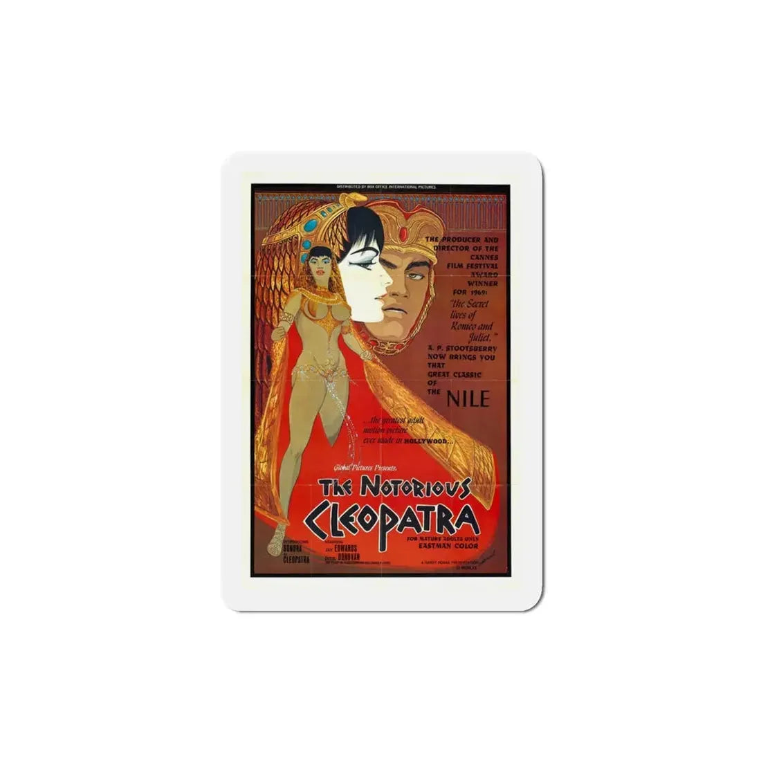The Notorious Cleopatra 1970 Movie Poster Refrigerator Magnet 4 Inch - The Sticker Space