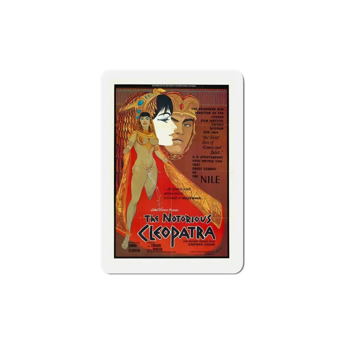 The Notorious Cleopatra 1970 Movie Poster Refrigerator Magnet 5 Inch - The Sticker Space