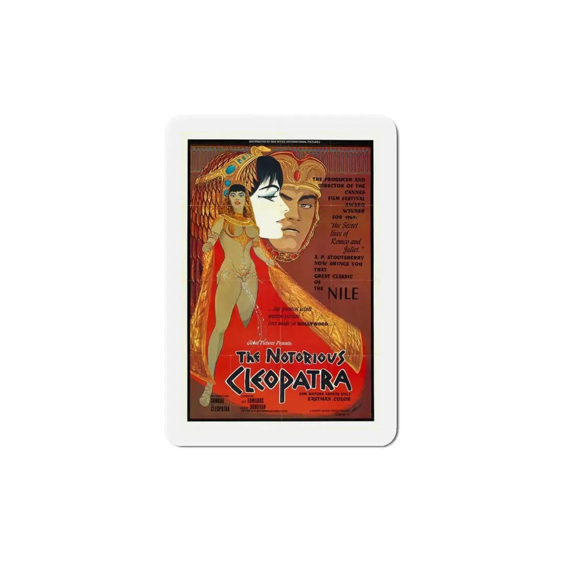 The Notorious Cleopatra 1970 Movie Poster Refrigerator Magnet 6 Inch - The Sticker Space