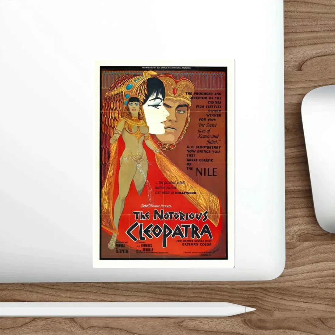 The Notorious Cleopatra 1970 Movie Poster STICKER Vinyl Die-Cut Decal - The Sticker Space