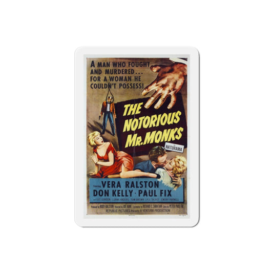 The Notorious Mr Monks 1958 Movie Poster Die-Cut Magnet-2 Inch-The Sticker Space
