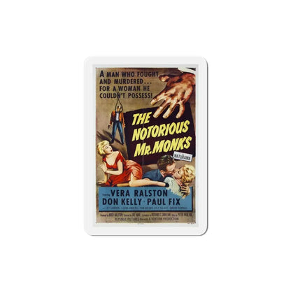 The Notorious Mr Monks 1958 Movie Poster Refrigerator Magnet 4 Inch - The Sticker Space